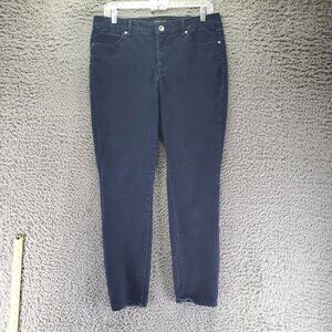 Nine West Jeans Womens Size 10 Blue Cigarette Fit Skinny Leg Stretch Denim